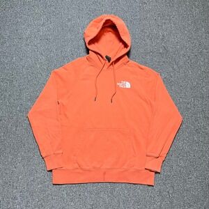The North Face Hoodie Size M Peach Pullover Graphic Logo Sweatshirt